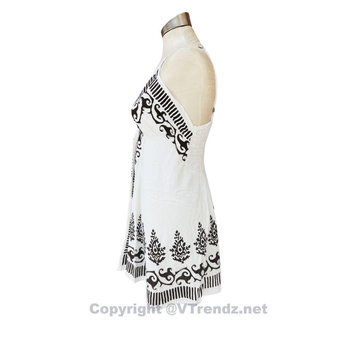 Batik Printed Short Scarf Dress with Adjustable Straps and Stretchable Back - Image 10