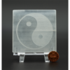 Selenite Engraved Charging Plate Coaster for Crystal Cleansing & Manifestation 3x3 Inch VTrendz