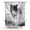 Wolf Herd Black-White Shower Curtain VTrendz