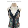 Jamawar Scarf Dress Dori with Halter Neck & Back Ties VTrendz
