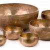 13 cm / 5.1" Full Moon 7 Metal Tibetan Gong Singing Bowl Handcrafted Singing Bowl for Meditation, Relaxation & Healing with Wooden Mallet - Image 3