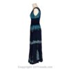 Long 8-Kali Embroidered Maxi Dress with Stretch Sleeves VTrendz