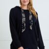 TIE NECK HOODIE TOP WITH POCKET - Image 5
