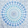Mandala Mirchi Kali Turquoise Wall Hanging Handmade Cotton Tapestry 84"x54" inch VTrendz