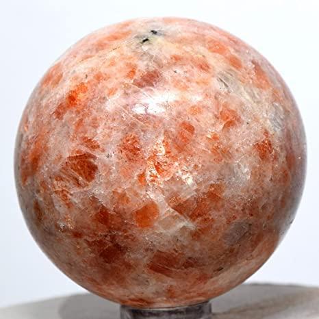 Natural Sunstone Sphere – Artifact of Solar Vitality & Leadership