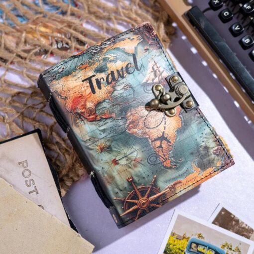 Vintage World Map Travel Journal | Your Chronicle of Global Adventures