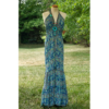 Silk Scarf Maxi Dress with Dori Ties & Open Back VTrendz