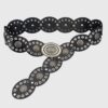 Women Boho Designer Grommet Oval Belt - Image 2