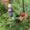 7-Chakra Macrame Tumbled Rectangle Stone Bracelet: Geometric Alignment & Raw Stability VTrendz