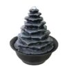 Stacked Rock Tabletop Waterfall Fountain Natural Rustic Resin Artifact 9x8 Inch VTrendz