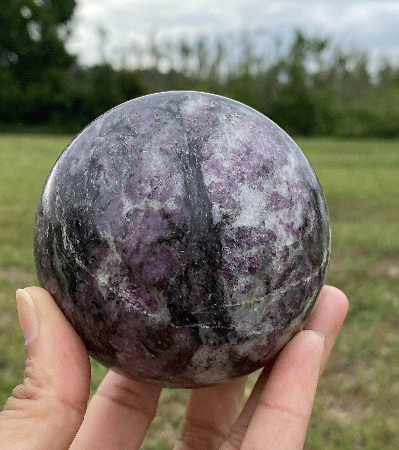Garnet Matrix Sphere – The Artifact of Primordial Fire & Vitality
