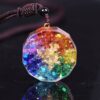 Orgone Chakra Pendant with Natural Crystals For Energy Balancing, Meditation, Reiki, Healing VTrendz