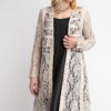 Natural Lace Jacket with Suede Button Trim by Vocal - Image 8