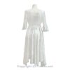 Long Sleeves Victorian Style Corset Dress with Georgette Lace & Threadwork VTrendz