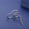 Snake Shape Ring Silver Color Adjustable Crystal Cubic Zirconia - Image 2