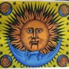 Sun Moon Star Horizontal Hang Wall Hanging Handmade Cotton Tapestry 84"x54" inch VTrendz
