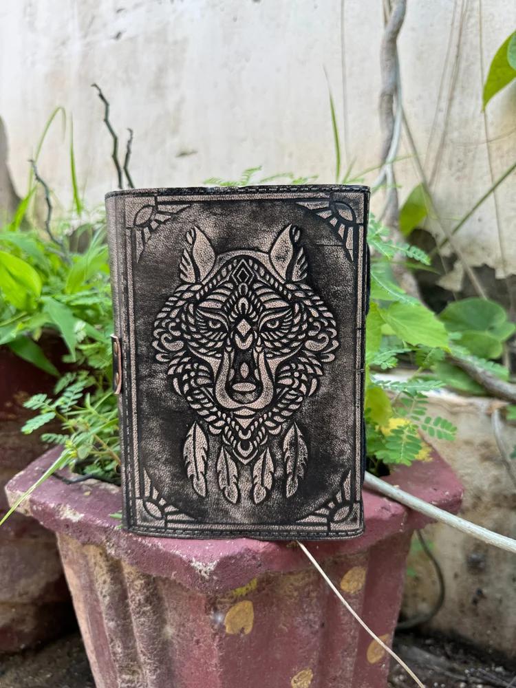 Spirit Wolf Embossed Leather Journal | A Chronicle of Instinct & Wisdom - Image 4