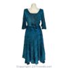 Long Sleeves Victorian Style Corset Dress with Georgette Lace & Threadwork VTrendz