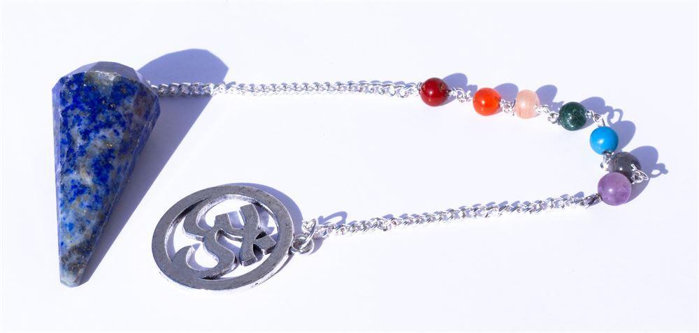 Lapis Lazuli Chakra Beads 12 faceted Pendulum 3-in-1 pendulum, bracelet, pendant
