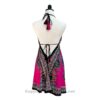 Hand-Printed Jamawar Short Scarf Halter Dress VTrendz