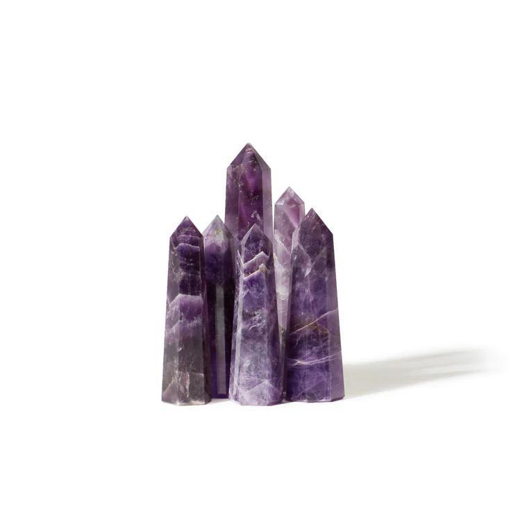 Dream Amethyst Chevron Tower: Jumbo Healing Wand for Spiritual Awakening & Mental Detox - Image 2