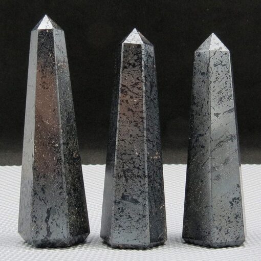 Hematite Obelisk Tower: Jumbo Healing Wand for Deep Grounding & Energetic Armor