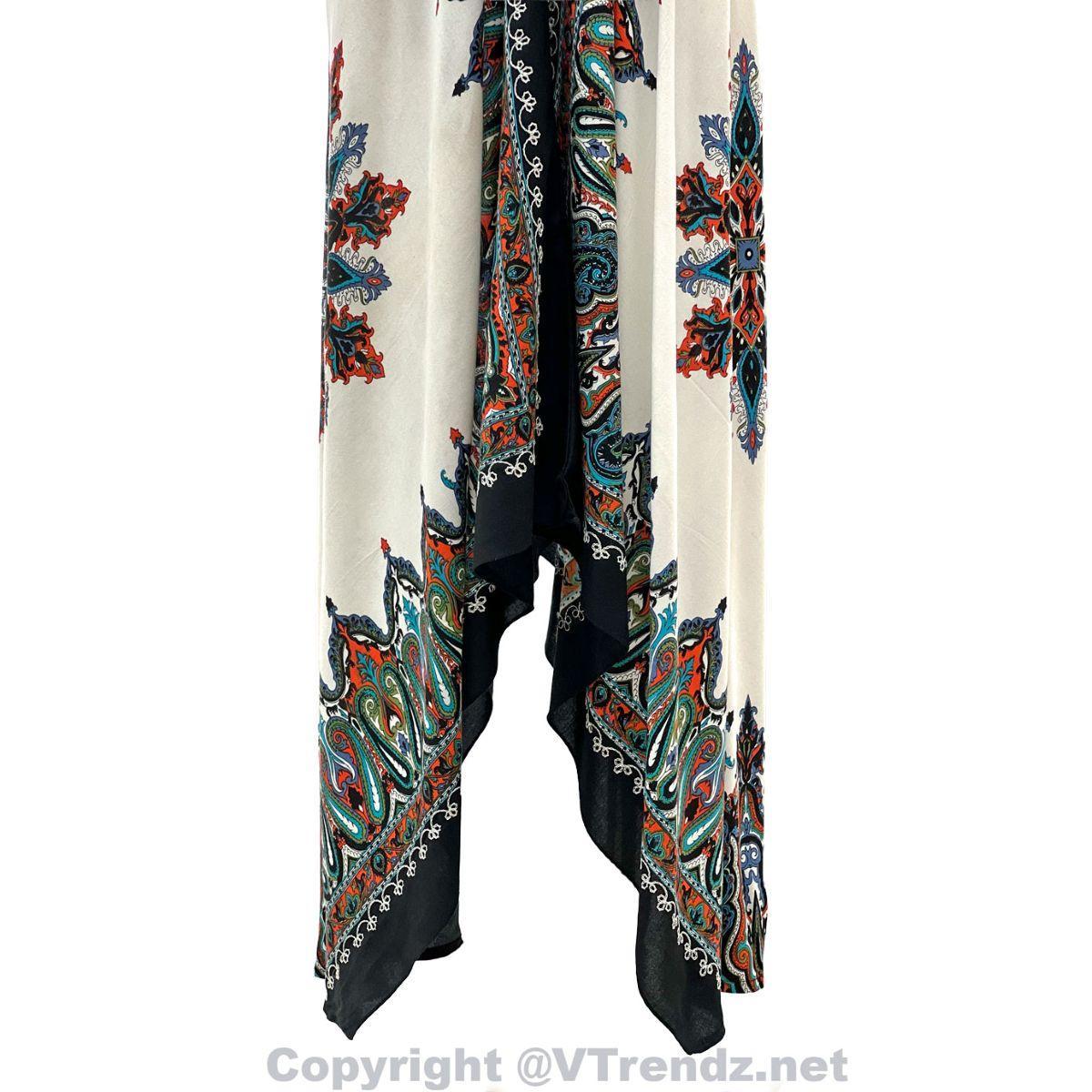 Jamawar Scarf Dress Dori with Halter Neck & Back Ties - Image 37