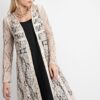 Natural Lace Jacket with Suede Button Trim by Vocal - Image 5