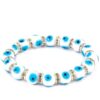 White-Blue Evil Eye Protection Bracelet: The Luminous Sentry & Sovereign Clarity VTrendz