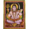 Lord Shiva With Nandi Poster Wall Hanging Handmade Cotton Tapestry 40"x30" inch with color options - Image 2