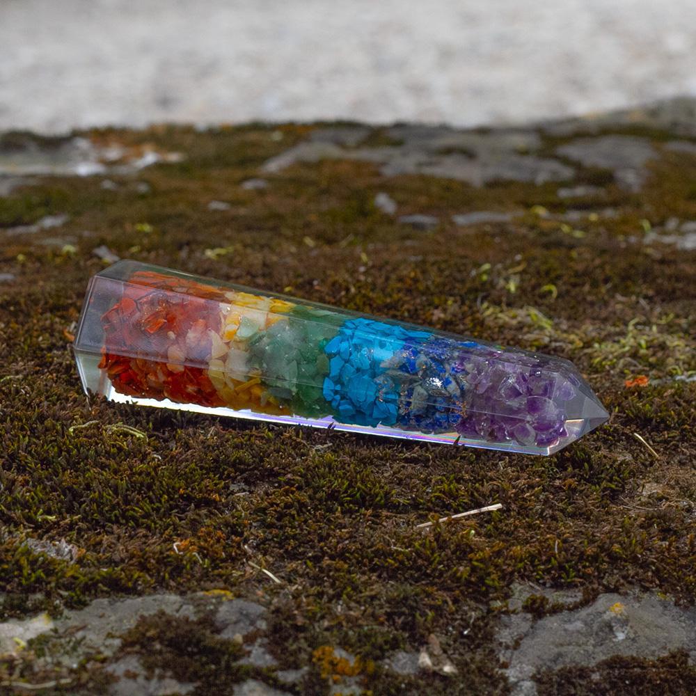 7-Chakra Orgone Tower Point: Alchemical Harmonizer & Spiritual Transmutation Tool - Image 9