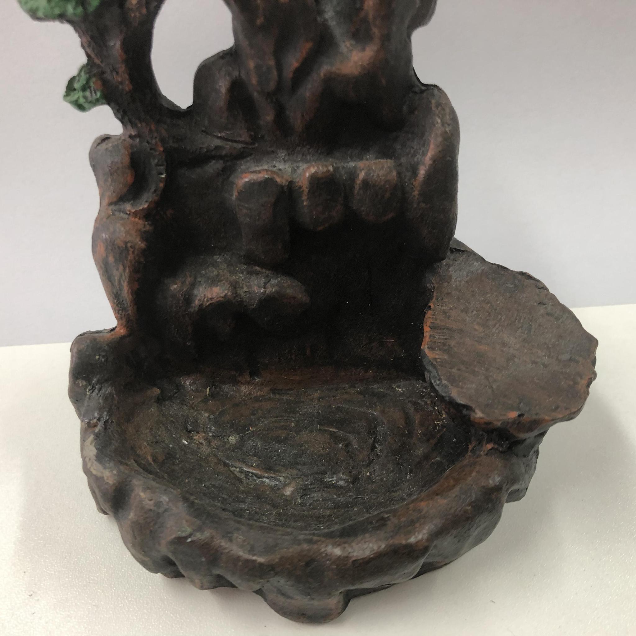 Mini-Rockery Ceramic Backflow Incense Holder Waterfall Incense Burner, Reflux Burner, Handmade Ceramic, Home Décor for Meditation, Mini-Zen Experience Size: 10.5*8.5 cm - Image 6