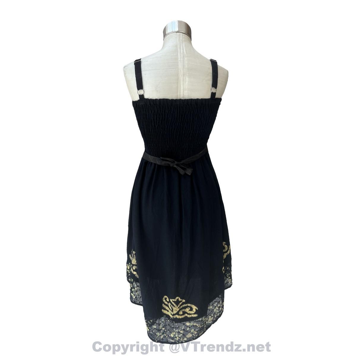 Batik Printed High-Low Sundress with Georgette Speckled Hem - Image 3