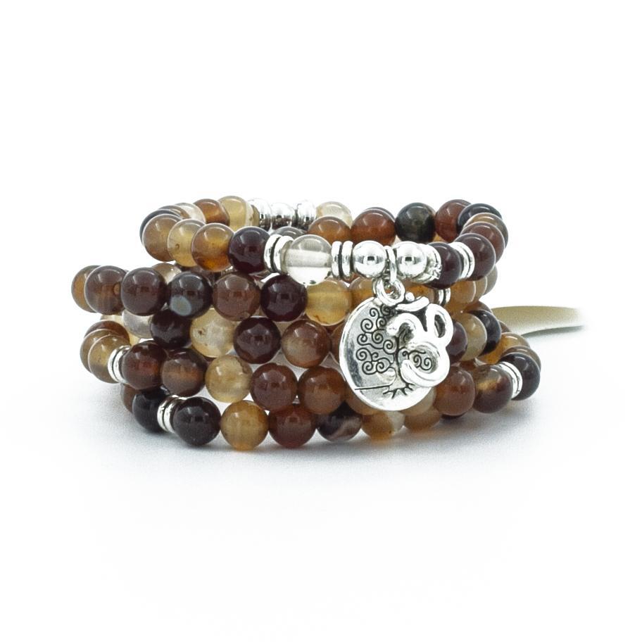 Sardonyx 108 Mala 6 & 8mm Beads Natural Stone Bracelet Mala Prayer Beads Meditation Necklace - Image 2