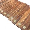 Zodiac Sign Brass Inlay Wood Ash Catcher | Celestial Incense Burner (10"L) VTrendz