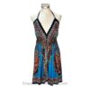 Hand-Printed Jamawar Short Scarf Halter Dress VTrendz