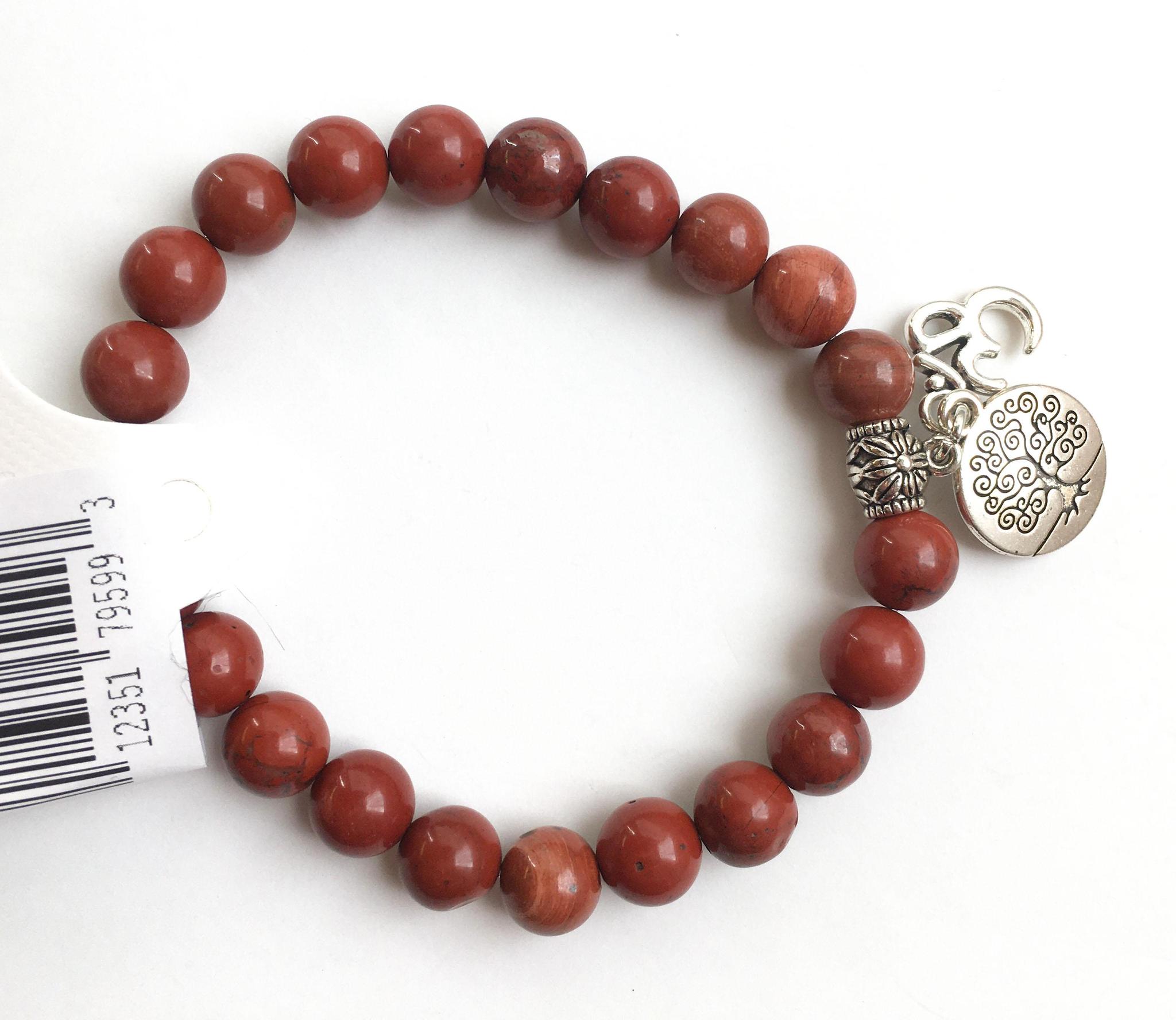 Red Jasper Natural Stone Bracelet Prayer Beads Meditation, Balancing energy, Positivity 8 mm Beads - Image 3