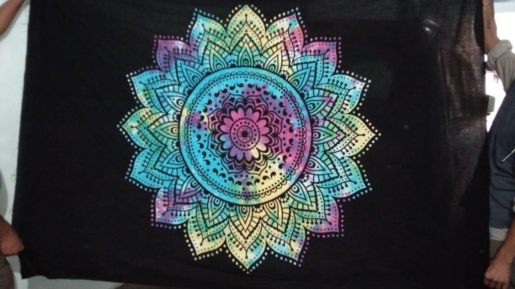 Mandala Wall Hanging Handmade Cotton Tapestry 84"x54" inch - Image 12