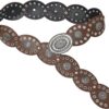 Women Boho Designer Grommet Oval Belt - Image 10