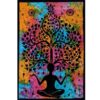 Tree Of Life With Lady Yogi Wall Hanging Handmade Cotton Tapestry 84"x54" inch VTrendz
