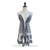 Batik Printed Short Scarf Dress with Adjustable Straps and Stretchable Back VTrendz