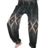 Elastic Waist Thai Harem Pants Boho Pants with Feather Print and single pocket, Boho Pants Hippie Style Yoga comfort Bohemian 100% Rayon VTrendz