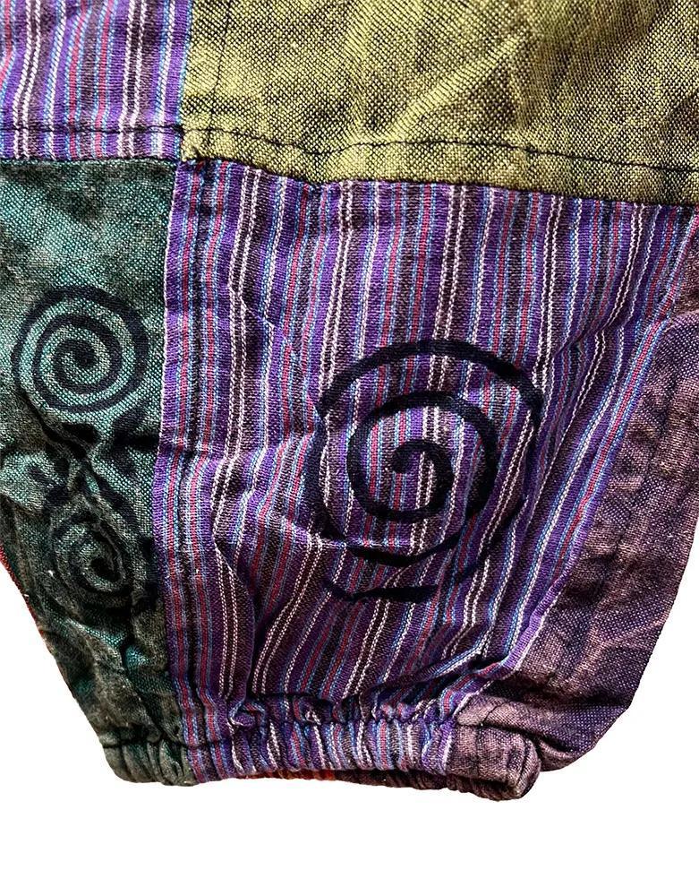 Plain & Striped Sacred Symbol Patchwork Pants - Image 5