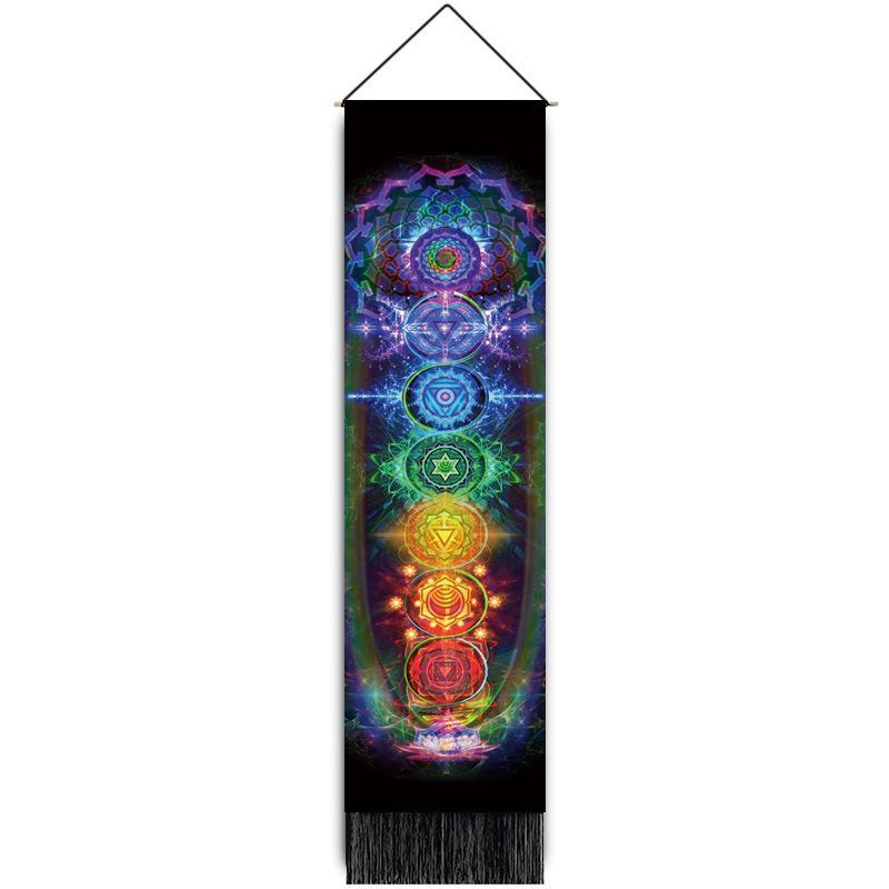 7 Chakra Scroll Banner Wall Hang Tapestry