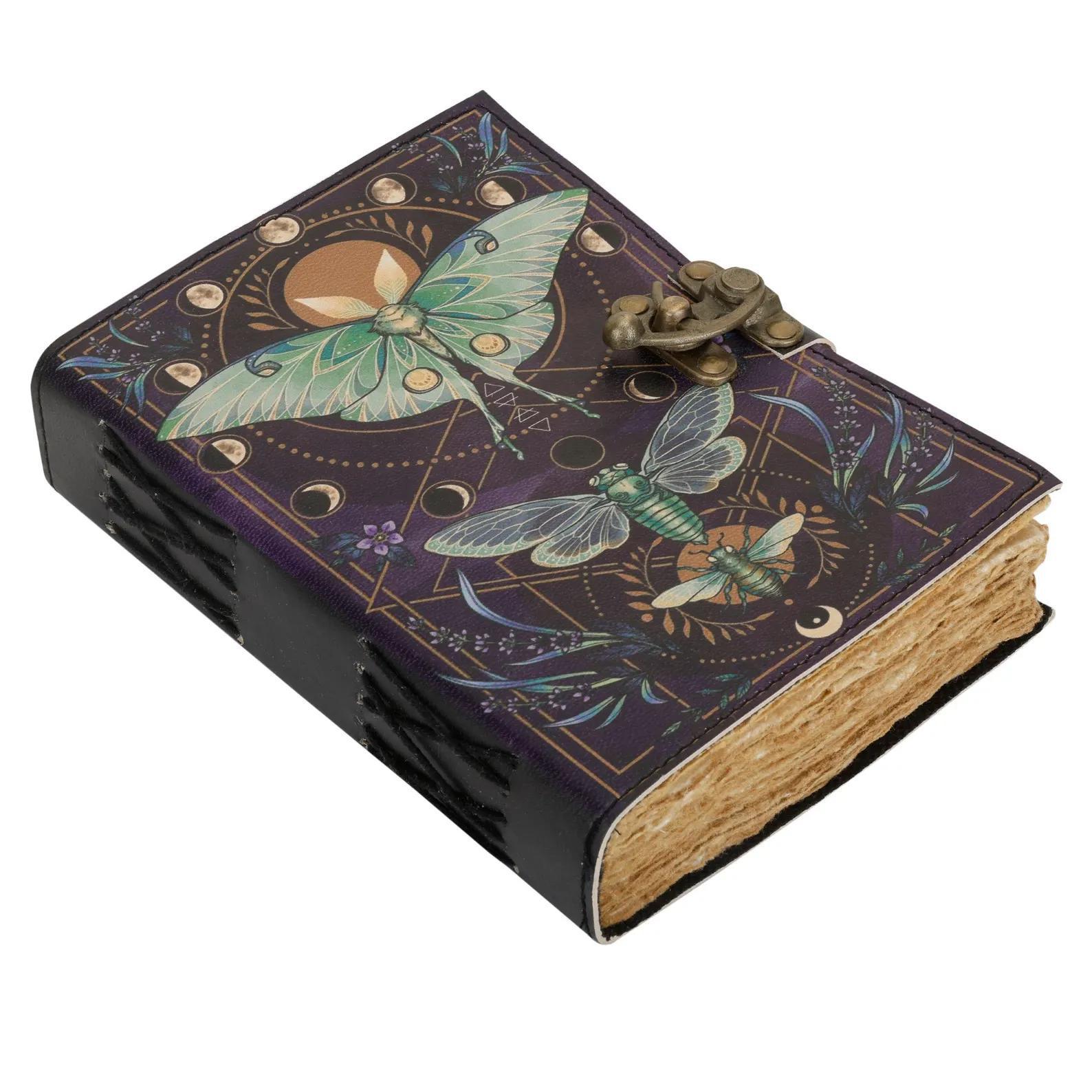 Celestial Moth Leather Journal | A Grimoire for Transformation