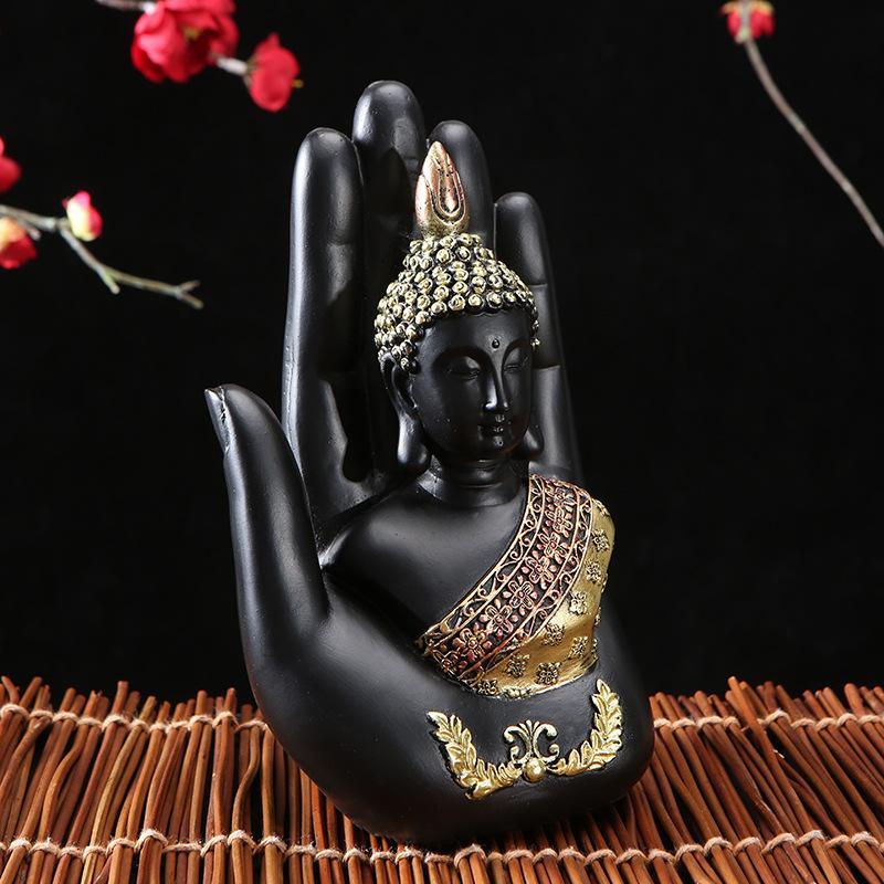 Buddha Hand Statue Handmade Resin Idol Figurine Statue Ornament Home, Office, Yoga, Meditation Room or Outdoor Decor