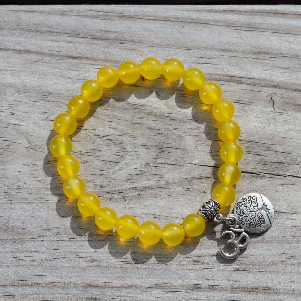 Yellow Quartz Natural Stone Bracelet: Solar Radiance & Spiritual Zen