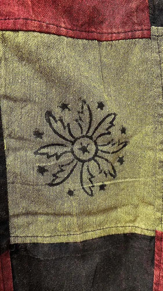 Boho Sacred Symbol Patchwork Elastic Bottom Pants - Image 7