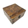 Hand Carved Decorative Seven Chakra Wooden Storage Box, 7.5"x7.5"x4"