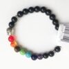 Black Tourmaline Stretchable Bracelet with 7-Chakra Stone Beads Adjustable Natural Stone Stretchable Bracelet for Positivity, Relaxation, Balancing Energy 8 mm - Image 2